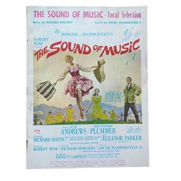 Vintage The Sound of Music Vocal Selection Sheet Music Book Songbook - Picture 1 of 11